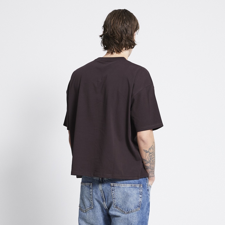 Heavy boxy tee "Mikael" Brown